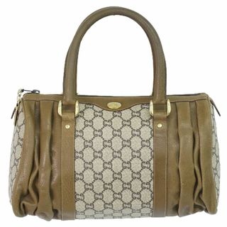 グッチ(Gucci)の本物 グッチ GUCCI GGプラス ミニボストンバッグ ハンドバッグ ベージュ バッグ 中古(ボストンバッグ)