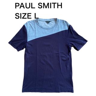 ポールスミス(Paul Smith)のPAUL SMITH ポール スミス デザイン半袖Tシャツ パープル ツートンL(Tシャツ/カットソー(半袖/袖なし))