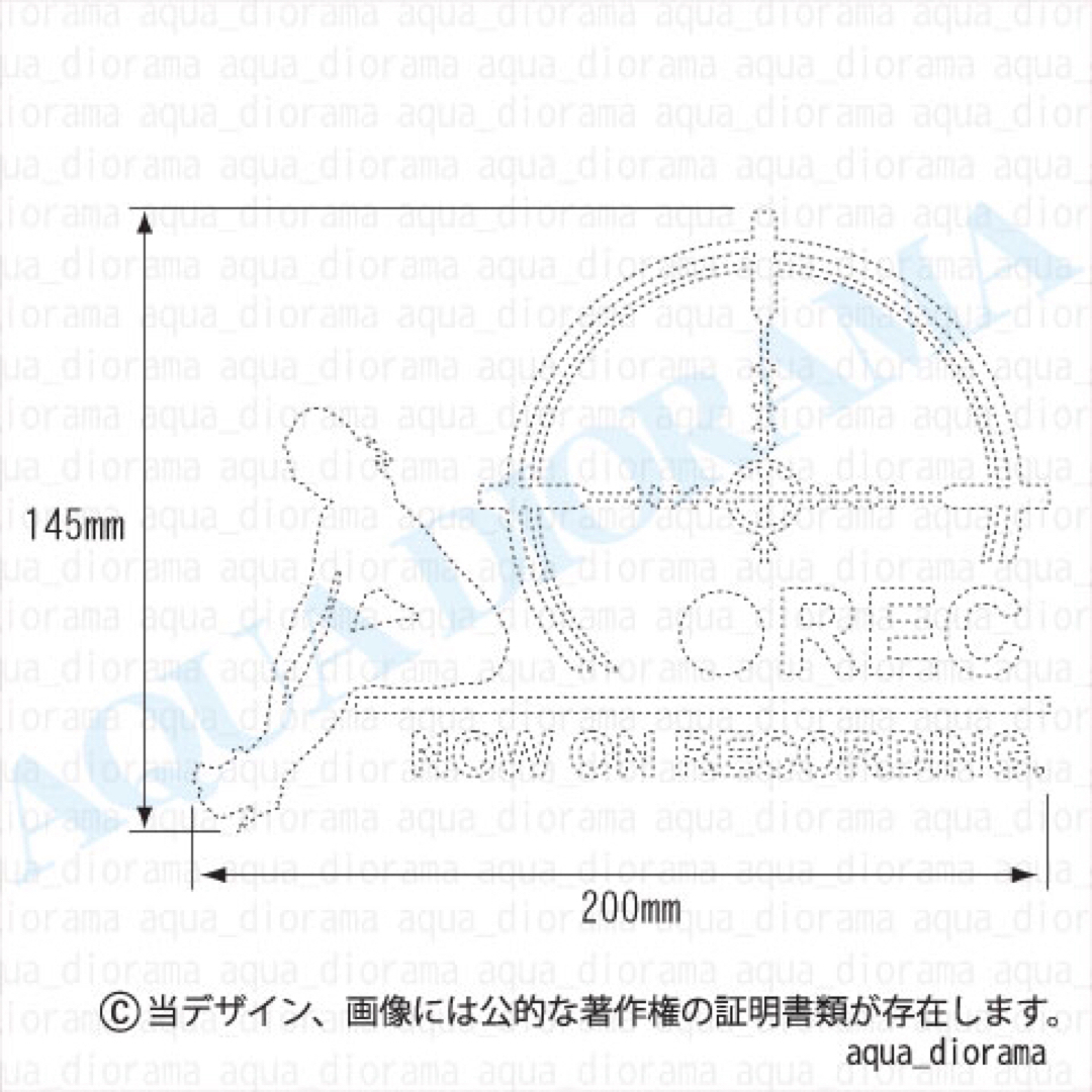 ドライブレコーダー/ドラレコ録画中ステッカー:ノーズアート/サイト01/WH 自動車/バイクの自動車(セキュリティ)の商品写真