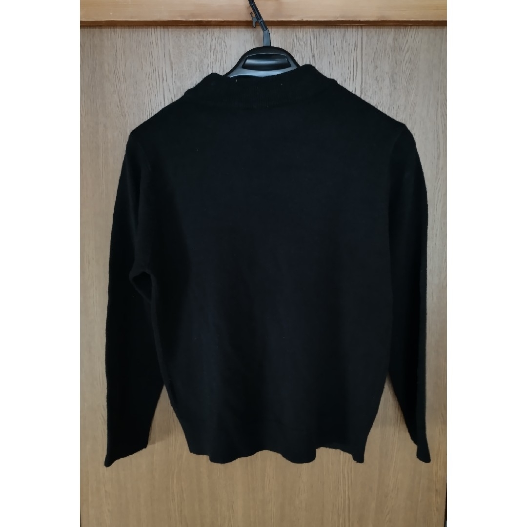 しまむら(シマムラ)のレディース　ニット　セーター　ブラック　黒　ハイネック　古着　格安　秋冬 レディースのトップス(ニット/セーター)の商品写真