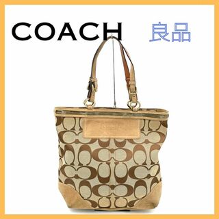 コーチ(COACH)のコーチ シグネチャーキャンバス トートバッグ ブラウン スウェード レディース(トートバッグ)