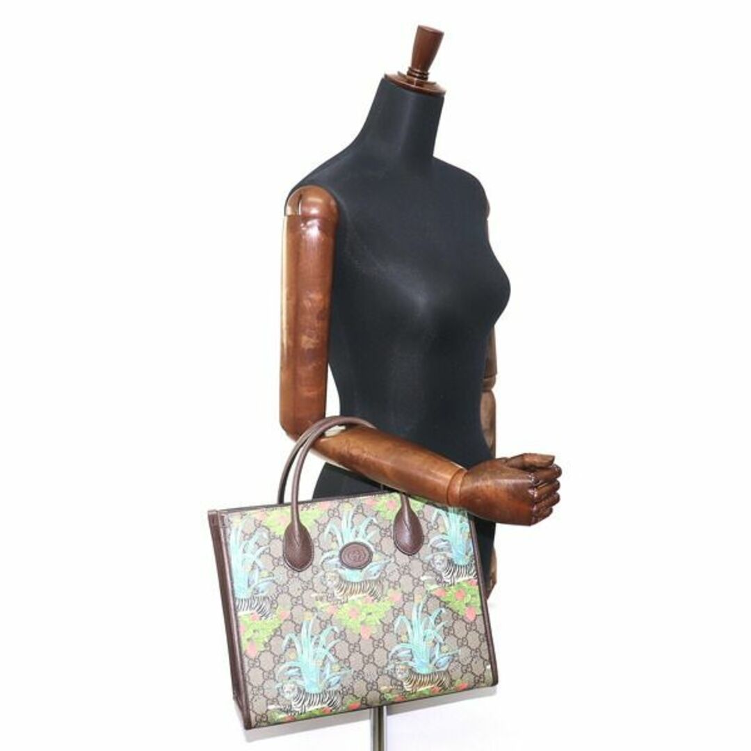 Gucci(グッチ)のグッチ【GUCCI】スモールトートバッグ タイガープリント メンズのバッグ(トートバッグ)の商品写真