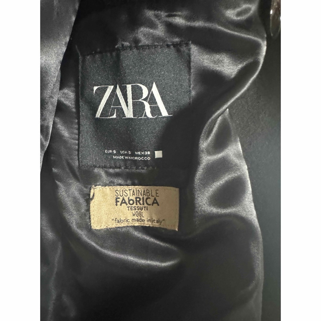ZARA(ザラ)のZARA ロングコート　ナポレオンコート  ダブル 銀ボタン　チェスター メンズのジャケット/アウター(チェスターコート)の商品写真