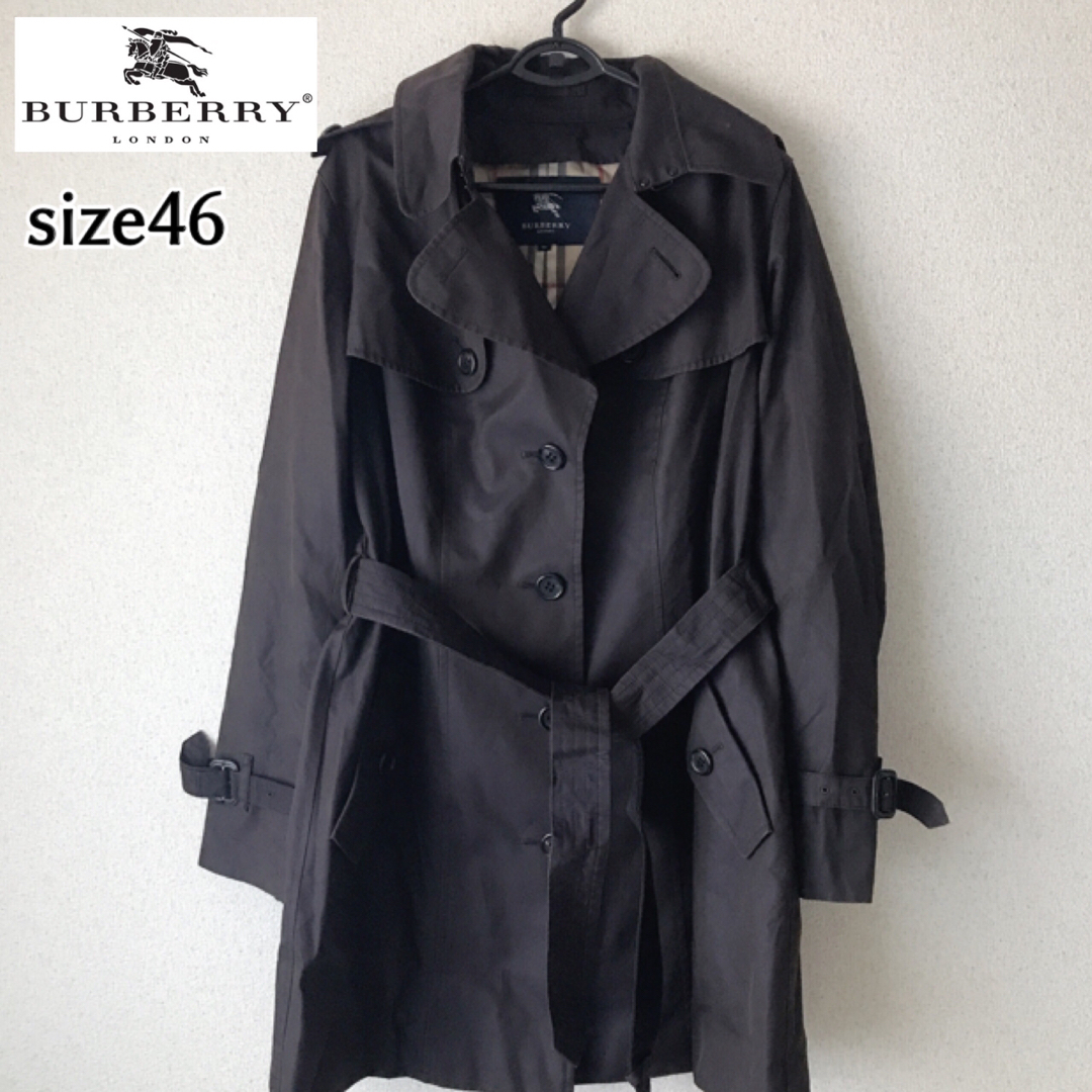 BURBERRY LONDON バーバリー トレンチコート 黒　size46 | フリマアプリ ラクマ