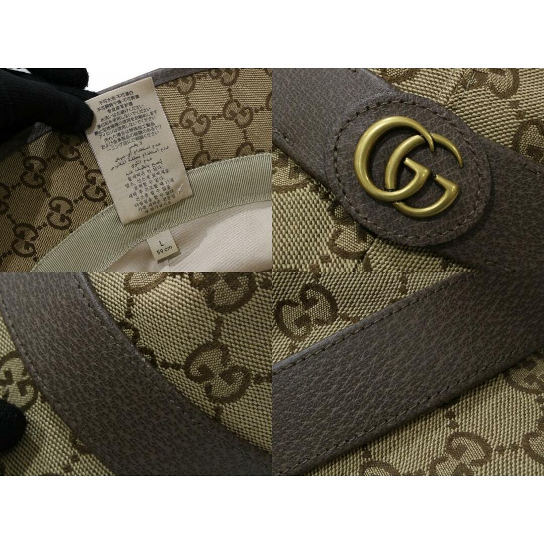 Gucci(グッチ)の【箱・布袋あり】GUCCI　グッチ　GGキャンバス　フェドラハット　576587　帽子　バケットハット　バケハ　Lサイズ　59cm　ベージュ×ブラウン　メンズ　レディース　ユニセックス　ギフト　プレゼント包装可【中古】松前R56号店 メンズの帽子(ハット)の商品写真