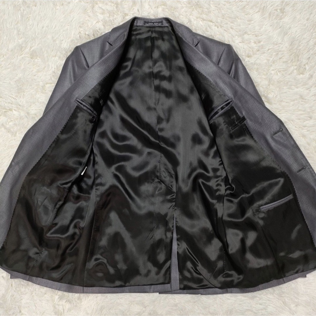 ZARA(ザラ)の【極美品】ZARA　ザラ　シングルスーツ　セットアップ　シルク混　光沢 メンズのスーツ(セットアップ)の商品写真