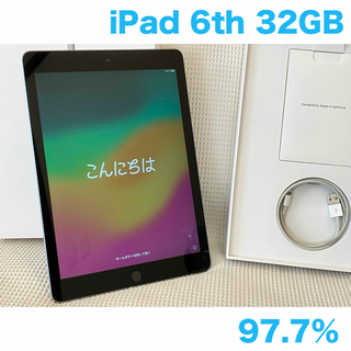 アップル(Apple)のiPad 第6世代 WiFi 32GB スペースグレイ BT97.4%(タブレット)