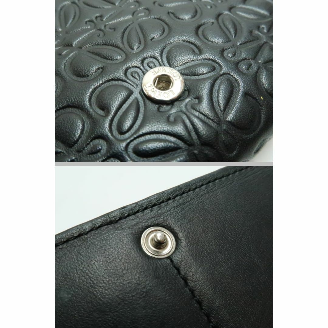 LOEWE(ロエベ)のロエベ　リピートアナグラム　エンボス加工　黒色系　　長財布　18678401 レディースのファッション小物(財布)の商品写真