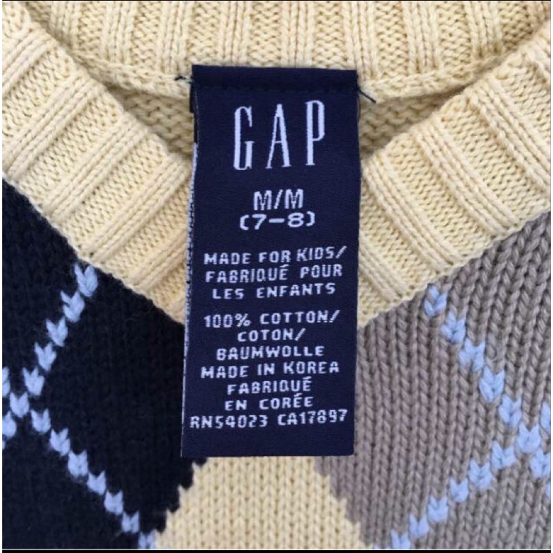 GAP(ギャップ)の7-8 GAP ベスト キッズ/ベビー/マタニティのキッズ服男の子用(90cm~)(カーディガン)の商品写真