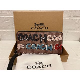 COACH - コーチ COACH ネイビー レザー 長財布 53651 レディースの通販 ...