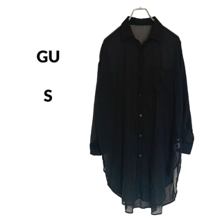 ジーユー(GU)の新品未使用 GU ジーユー シアーロングシャツ 長袖 S(シャツ/ブラウス(長袖/七分))