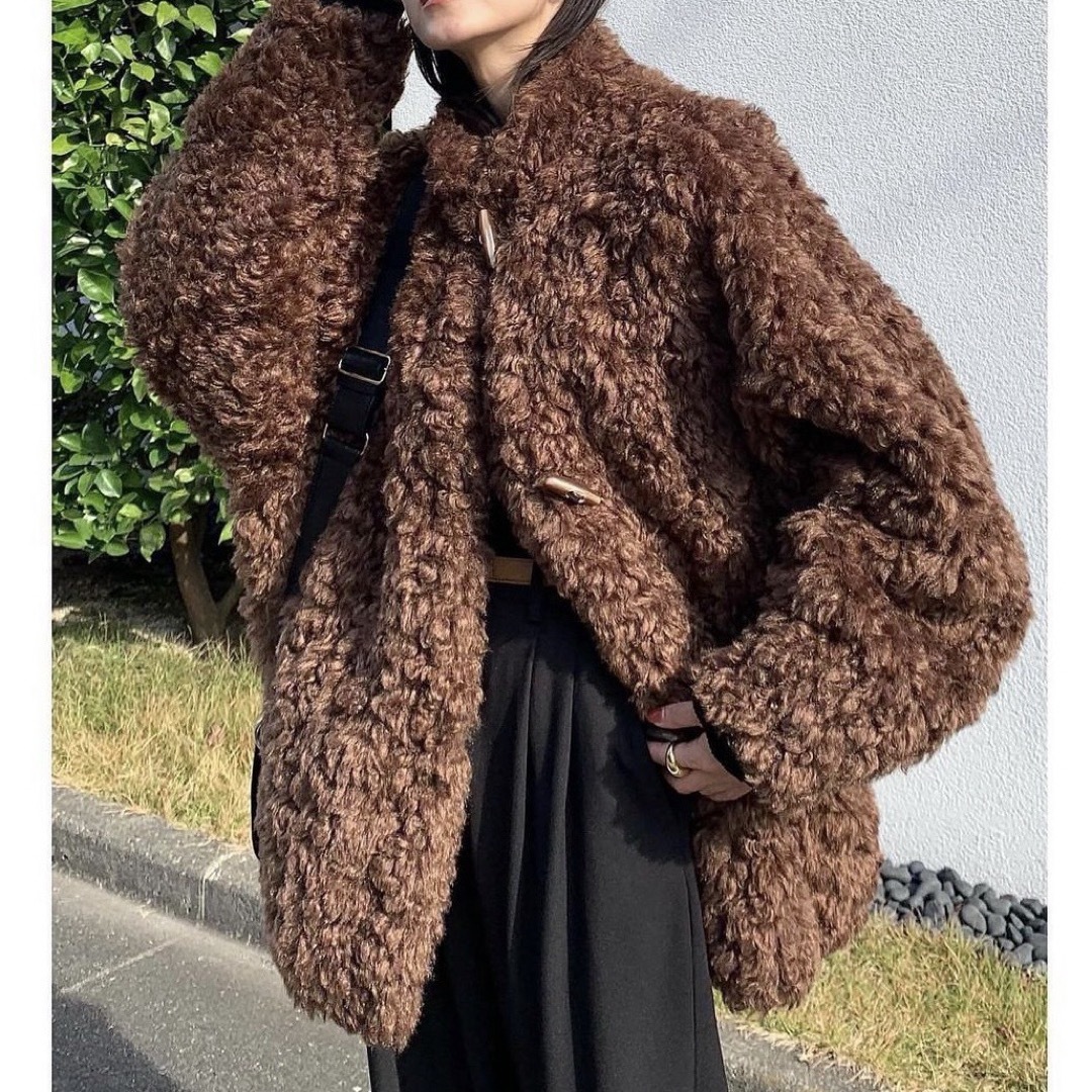 CLANE CURL FUR SHORT COAT ブラウン | フリマアプリ ラクマ