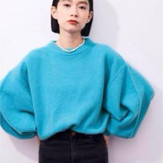 アダムエロぺ(Adam et Rope')のFOXWOOLミックスボリュームニット　アダムエロペ　美品(ニット/セーター)