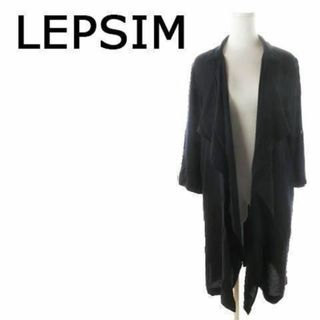 レプシィムローリーズファーム(LEPSIM LOWRYS FARM)のレプシィム ロングシャツ 七分袖 トッパー 薄手 F 紺 230228AO4A(シャツ/ブラウス(長袖/七分))