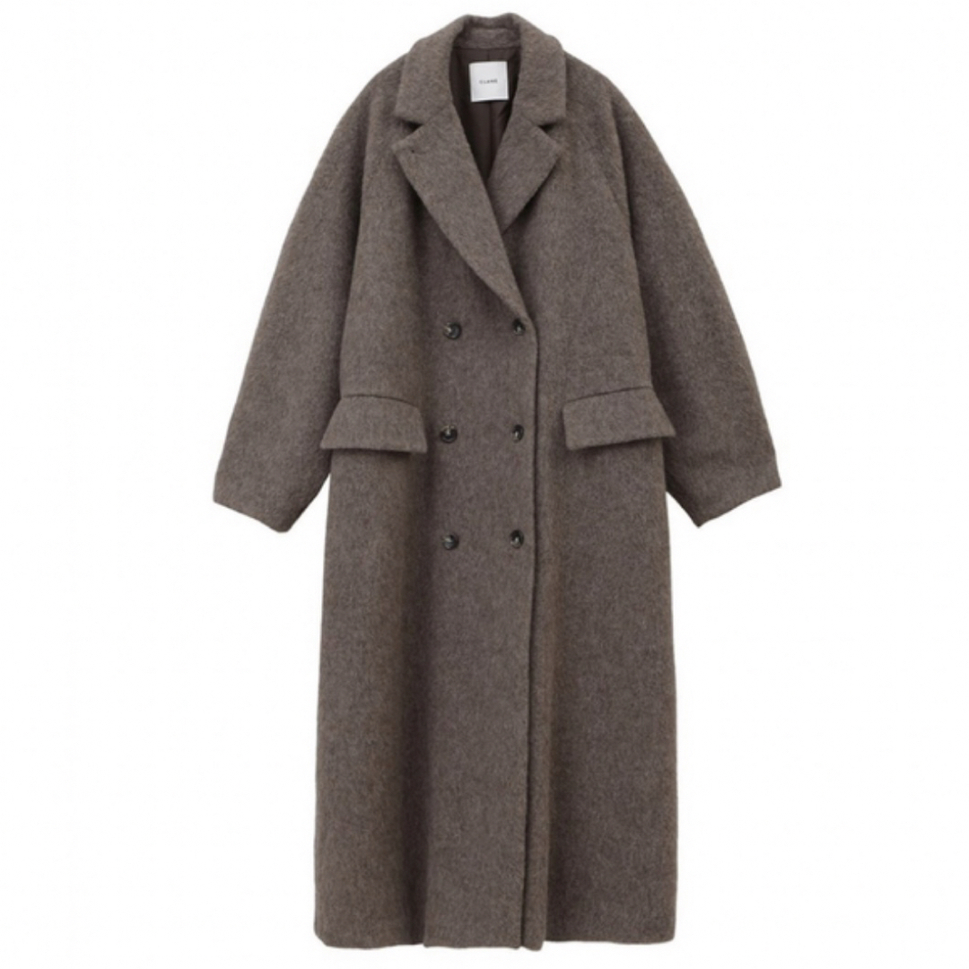 CLANE(クラネ)のCLANE DOUBLE WOOL LONG COAT ブラウン レディースのジャケット/アウター(ロングコート)の商品写真