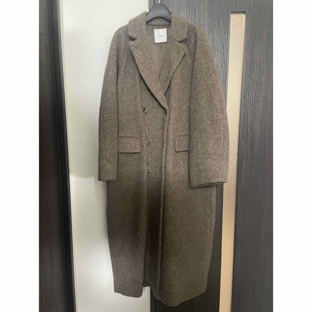 CLANE(クラネ)のCLANE DOUBLE WOOL LONG COAT ブラウン レディースのジャケット/アウター(ロングコート)の商品写真