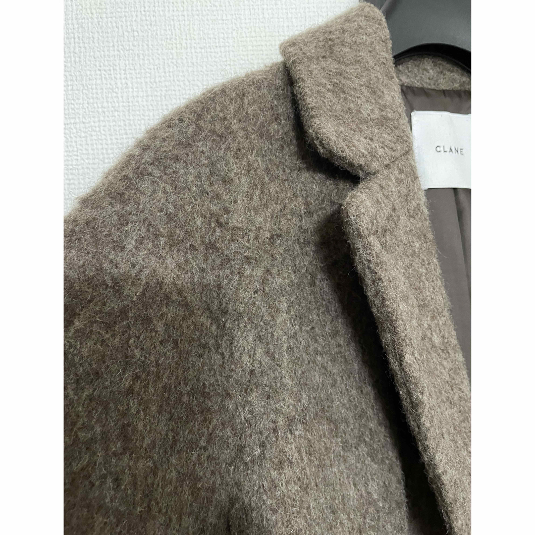 CLANE(クラネ)のCLANE DOUBLE WOOL LONG COAT ブラウン レディースのジャケット/アウター(ロングコート)の商品写真