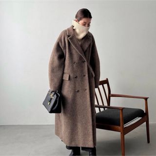 CLANE DOUBLE WOOL LONG COAT ブラウン