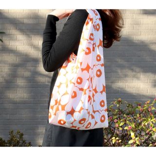 マリメッコ(marimekko)のmarimekko マリメッコ　エコバッグ ウニッコ　unikko オレンジ(エコバッグ)