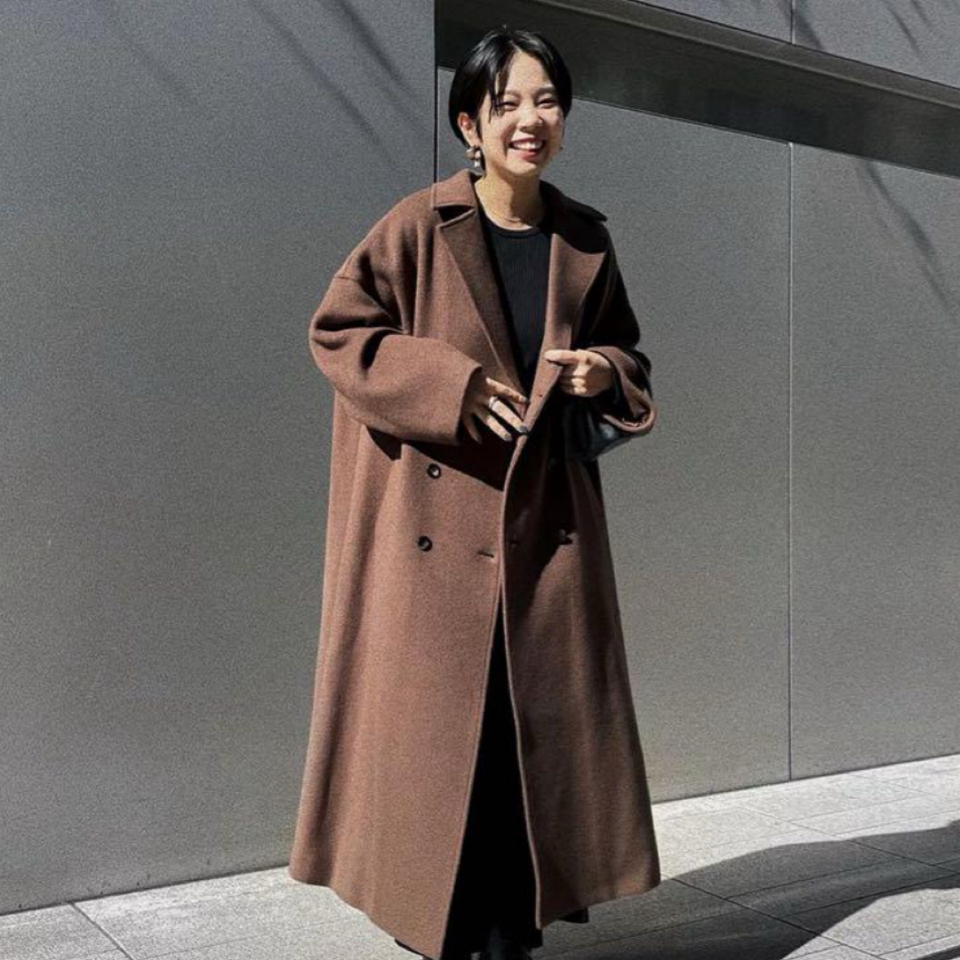 RIM.ARK(リムアーク)のRIM.ARK  Wide volume wool coat サイズ38 レディースのジャケット/アウター(ロングコート)の商品写真