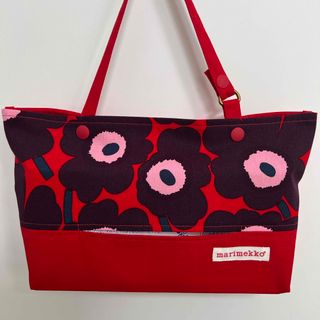 マリメッコ(marimekko)のボックスティッシュケース　プラムレッド(ティッシュボックス)