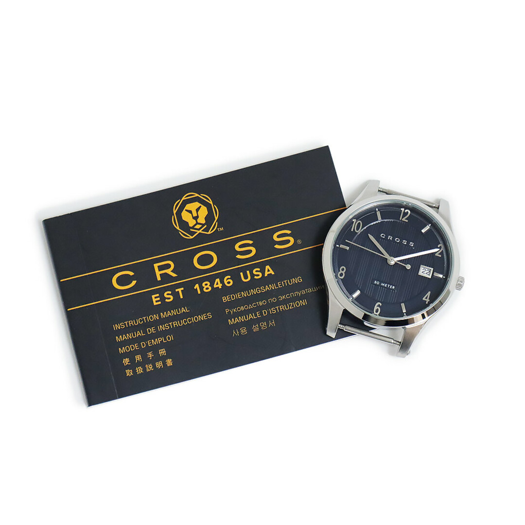 CROSS(クロス)のクロス ルシーダ LUCIDA クォーツ 選べるベルト付き 腕時計（ベルト代込）ネイビー シルバー CR8036-03 CROSS（新品・未使用品） メンズの時計(腕時計(アナログ))の商品写真