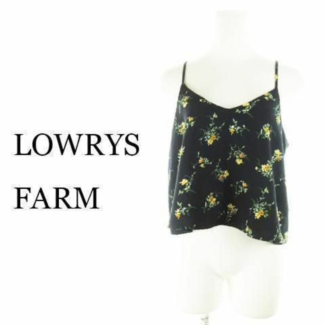 LOWRYS FARM(ローリーズファーム)のローリーズファーム キャミソール ブラウス 花柄 黒 230330AH15A レディースのトップス(キャミソール)の商品写真
