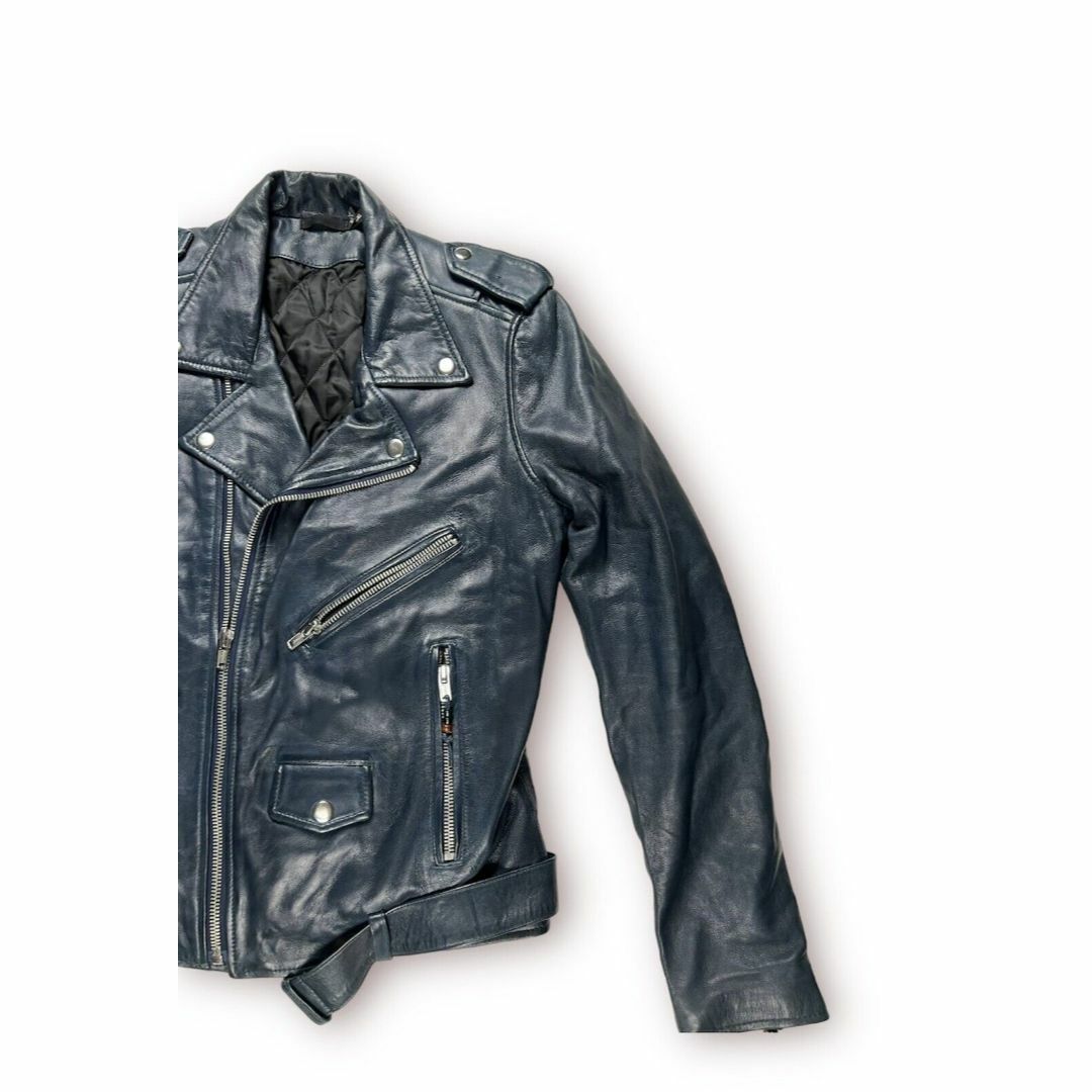 J.LINDEBERG(ジェイリンドバーグ)のBLK DNM LEATHER JACKET-5 限定 ショーン・ホワイト メンズのジャケット/アウター(ライダースジャケット)の商品写真