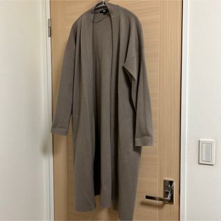 ユニクロ(UNIQLO)のUNIQLO ⭐︎ スフレヤーンロング丈カーディガン　コーディガン　サイズL(ニットコート)