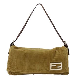 フェンディ(FENDI)のフェンディ FENDI バッグ レディース ブランド ショルダーバッグ  コーデュロイ ブラウン 26776 ワンショルダー 小さめ コンパクト 可愛い カジュアル おしゃれ 【中古】(ショルダーバッグ)