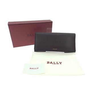 ▼▼BALLY バリー レディース 三つ折り長財布 収納沢山 ボルドーレッド(財布)