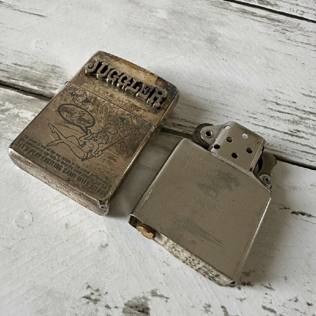 ZIPPO(ジッポー)のレア 希少 ジャグラー ガール zippo ジッポー パチスロ スロット メンズのファッション小物(タバコグッズ)の商品写真