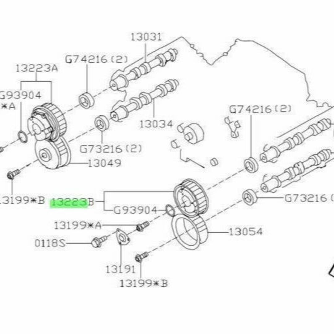 スバル(スバル)のスバル インプレッサエンジンタイミングカムシャフトスプロケット左右 自動車/バイクの自動車(車種別パーツ)の商品写真