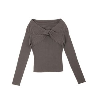 ハーリップトゥ(Her lip to)のherlipto Twist Cut-Out Rib Knit Top(ニット/セーター)