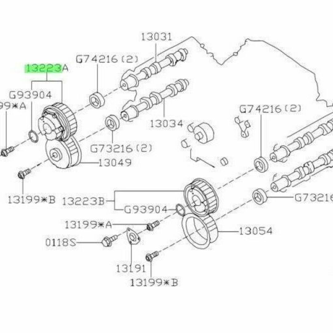 スバル(スバル)のスバル インプレッサ スプロケットアセンブリカムシャフトインテーク 右 ×1 自動車/バイクの自動車(車種別パーツ)の商品写真