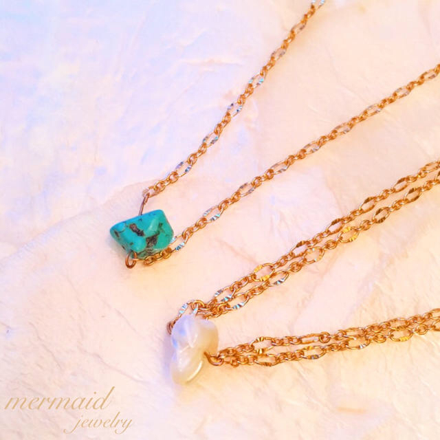 天然石 ゴールド ボディチェーン ウエストタイプ mermaid jewelry レディースのアクセサリー(ネックレス)の商品写真