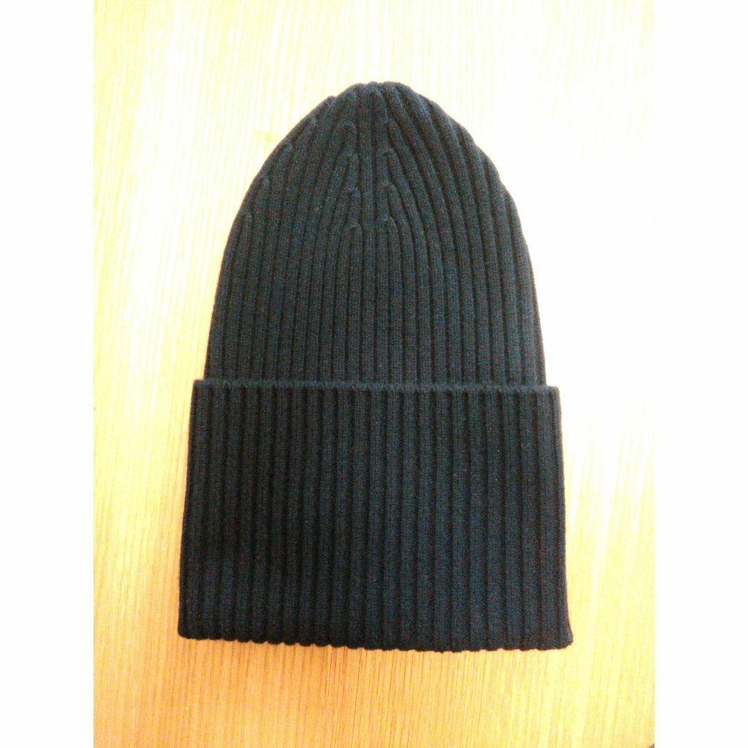 配送員設置 L'Appartement ネイビー Cap Knit Cashmere 帽子