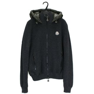 モンクレール(MONCLER)のMONCLER　モンクレール　MAGLIONE TRICOT CARDIGAN　カーディガン　ダウン　ニット　3209194369009411　グレー×カーキ　Sサイズ　メンズ　ギフト　プレゼント包装可【中古】松前R56号店(カーディガン)