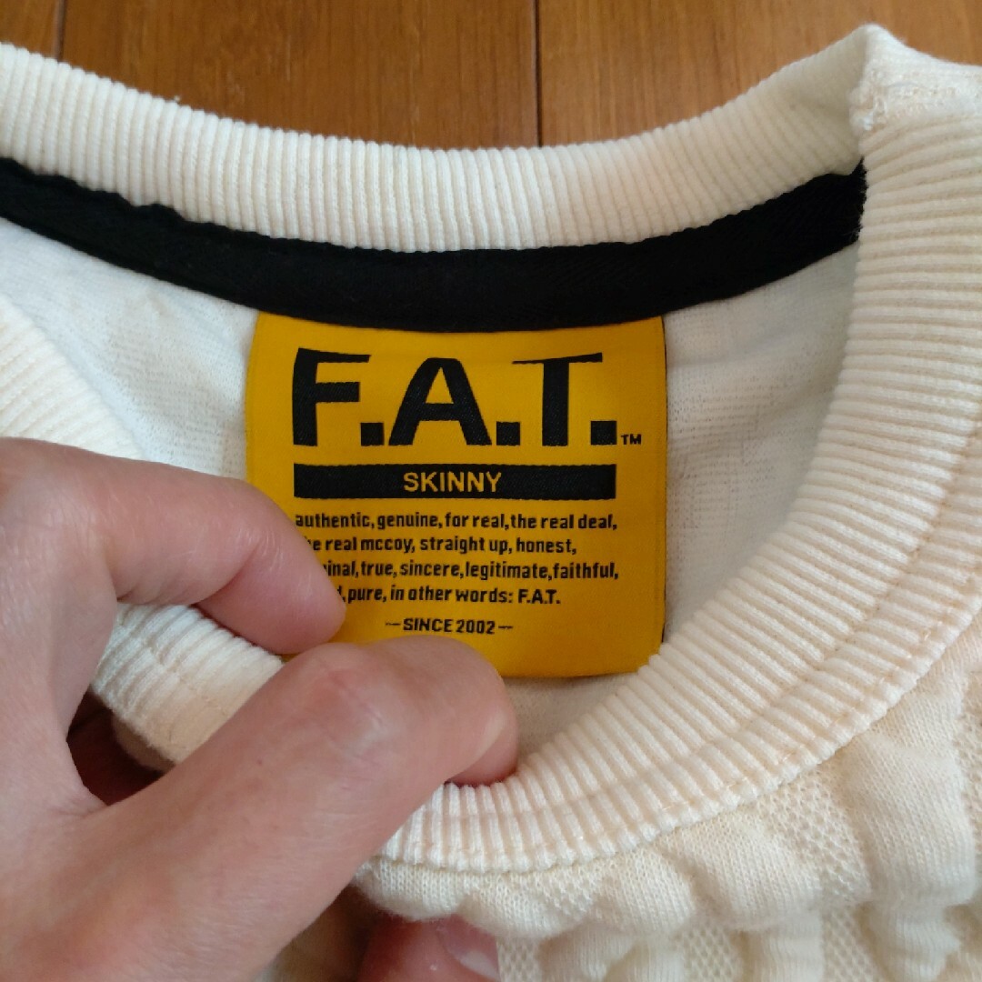 FAT(エフエーティー)のＦＡＴ CABLER　 ロンT スウェット ニット 白 SKINNY メンズのトップス(Tシャツ/カットソー(七分/長袖))の商品写真