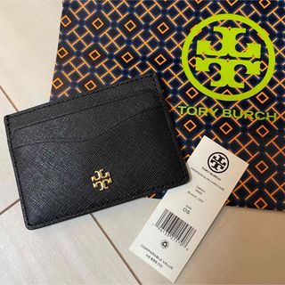 トリーバーチ(Tory Burch)のトリーバーチ　カードケース　レザー　ブラック　黒　名刺入れ　定期入れ　パスケース(名刺入れ/定期入れ)