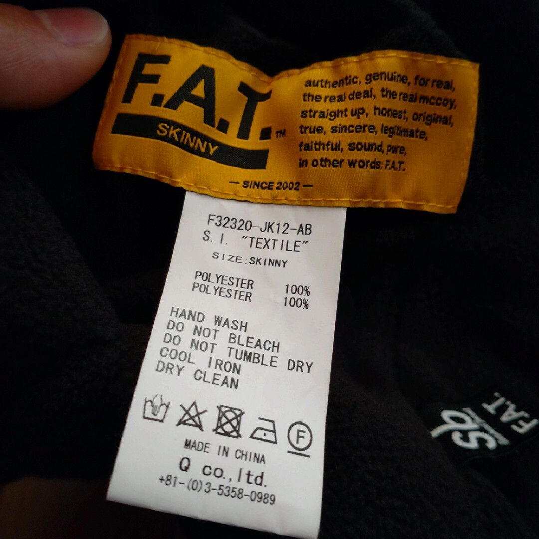 FAT(エフエーティー)のＦＡＴ フリース　フルジップ　SKINNY メンズのジャケット/アウター(ブルゾン)の商品写真