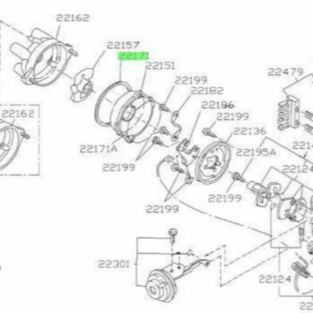 スバル(スバル)のサンバー T11キャップ Sambar アセンブリ シーリング ロータヘッド×1 自動車/バイクの自動車(車種別パーツ)の商品写真