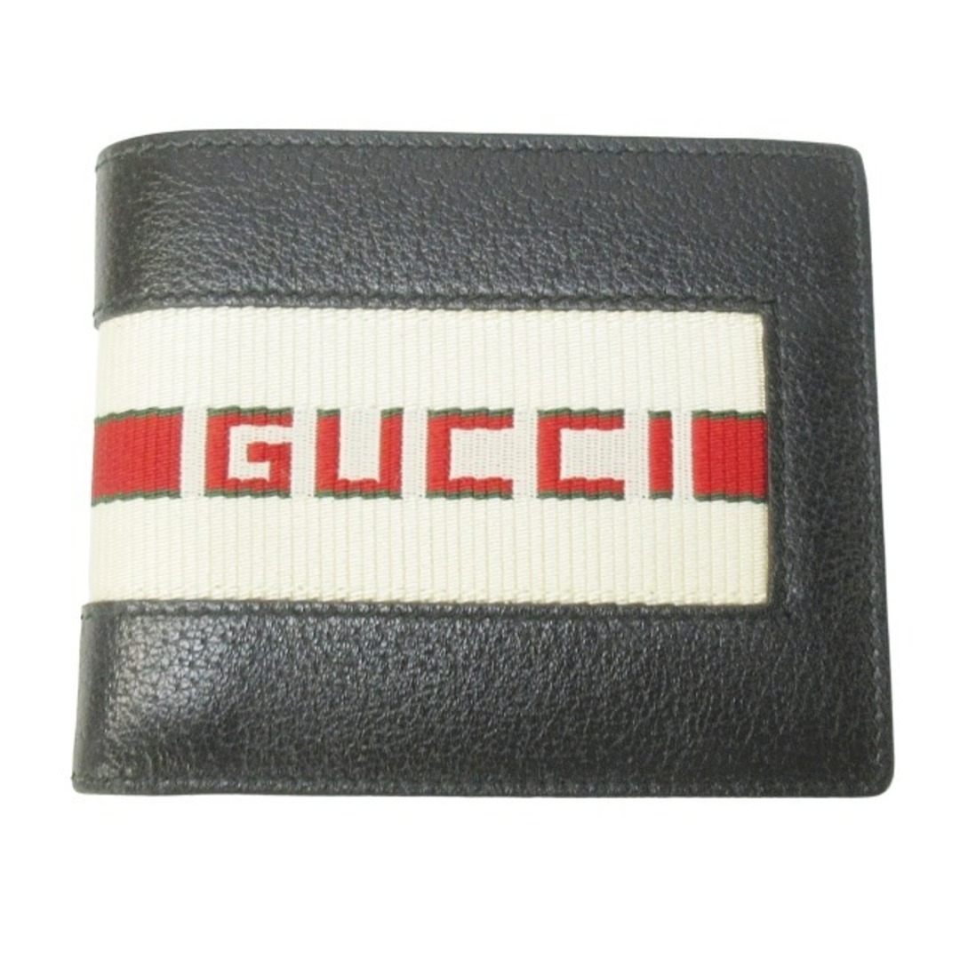 Gucci(グッチ)のグッチ シェリーライン ウェブリボン ロゴ  二つ折り財布 札入れ 408827 メンズのファッション小物(折り財布)の商品写真