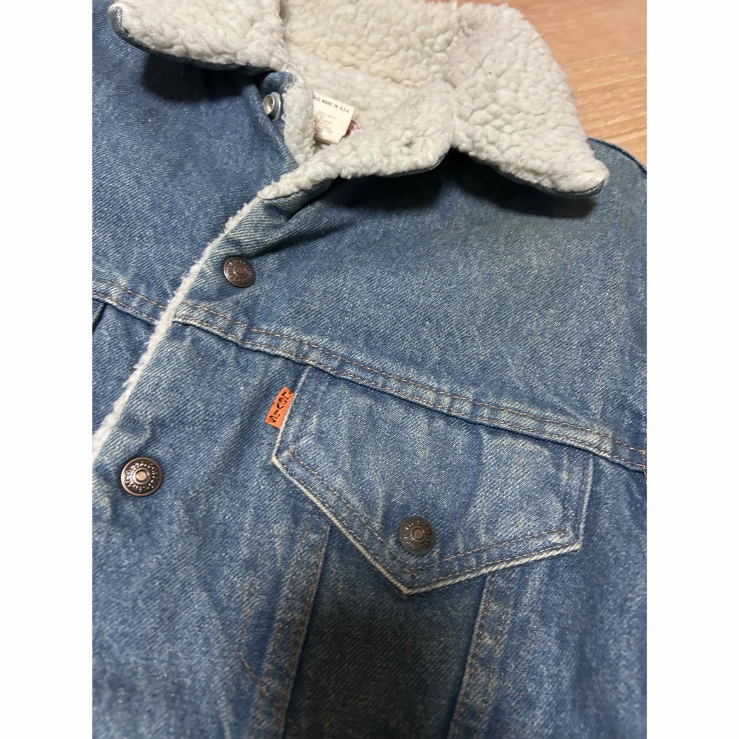 70s USA製 Levi's 70608-0213 デニム ボア ジャケット