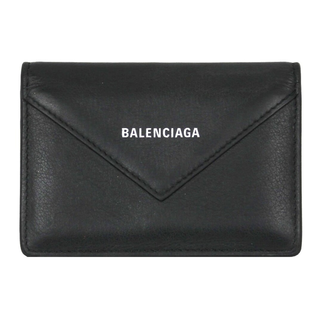 Balenciaga(バレンシアガ)のBALENCIAGA バレンシアガ ペーパー カードケース 4990201 ブラック レザー レディース ウィメンズ ブランド 人気 定番 小物 名刺入れ シンプル ロゴ【中古】松前R56号店 レディースのファッション小物(名刺入れ/定期入れ)の商品写真