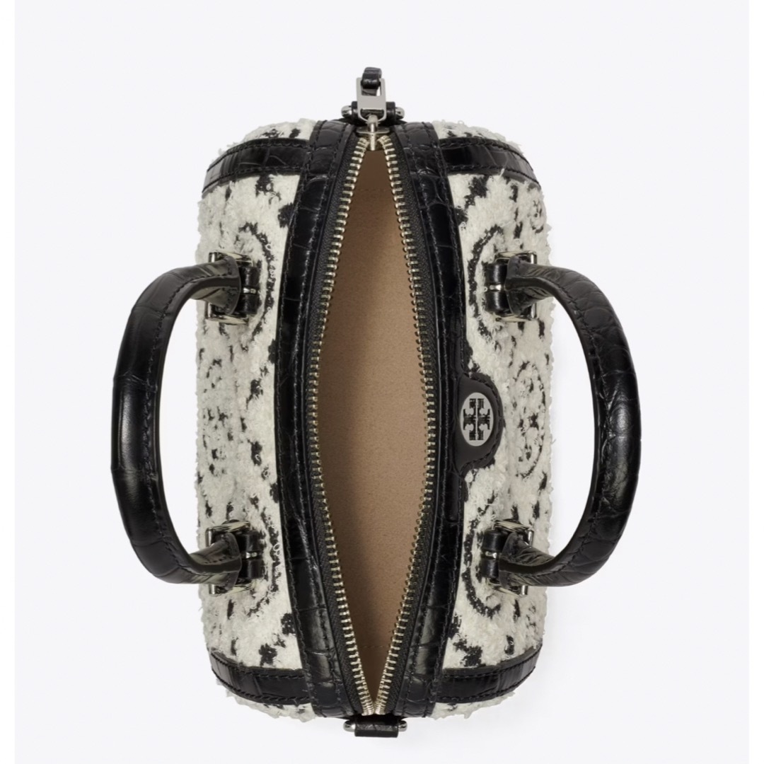 Tory Burch - トリーバーチ Tモノグラム ブークレ ミニバレル Tory Burch - トリーバーチ Tモノグラム ブークレ ミニバレル