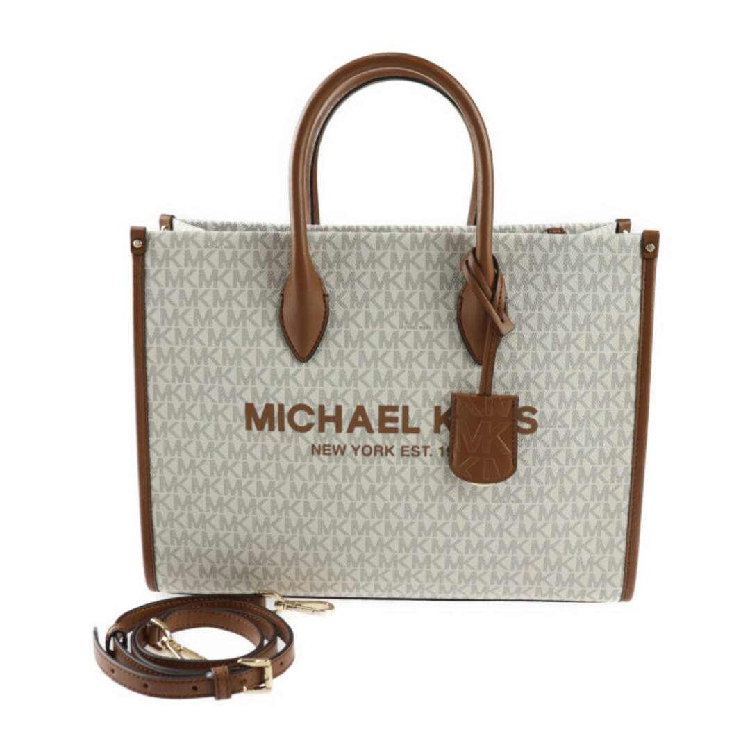 Michael Kors(マイケルコース)のMichael Kors マイケルコース  MIRELLA MD EW TOTE ハンドバッグ 35F2G7ZT2B PVC レザー  バニラ   2WAY トートバッグ ショルダーバッグ 【本物保証】 レディースのバッグ(ハンドバッグ)の商品写真