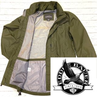 エディーバウアー(Eddie Bauer)の値下げ！【Eddie Bauer】エディバーバウアー　レインジャケット　フード付(ダウンジャケット)