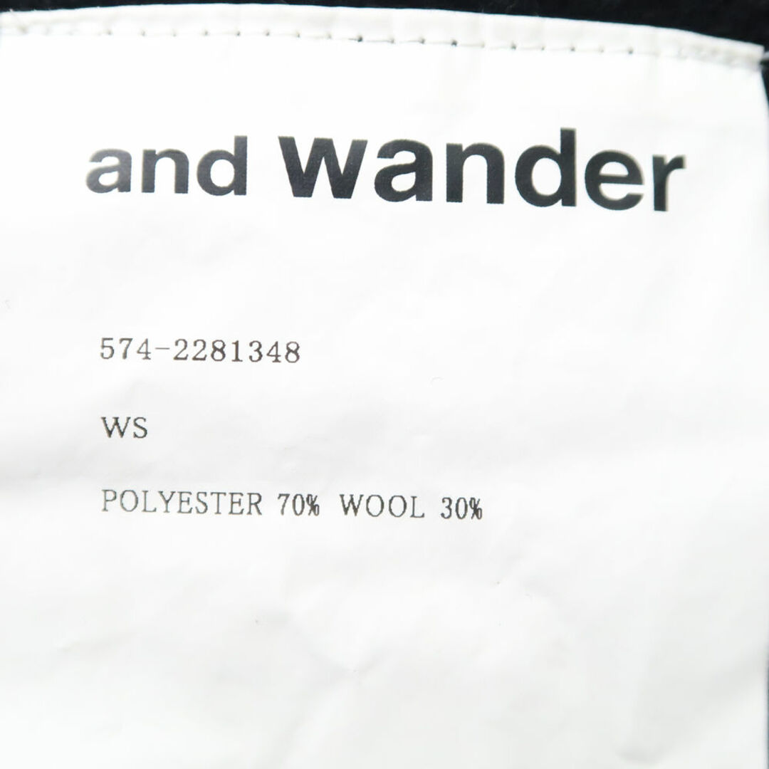 and wander(アンドワンダー)の美品 and wander アンドワンダー 574-2281348 wool fleece pullover フリースプルオーバー S ポリエステル、ウール ニット セーター 長袖 トップス アウトドア レディース AU2410A77  レディースのジャケット/アウター(その他)の商品写真