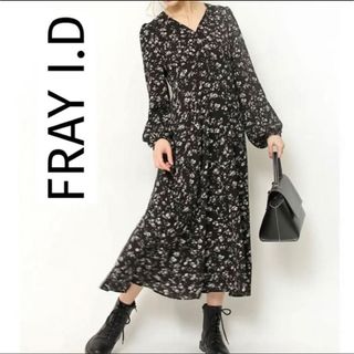 美品　フレイアイディー　FRAY I.D ワンピース　ロング　長袖　花柄　総柄